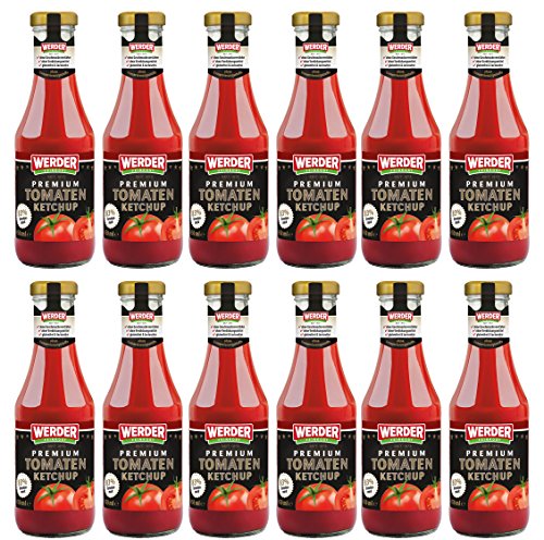 WERDER 12 x Premium Tomaten Ketchup 450 ml von WERDER