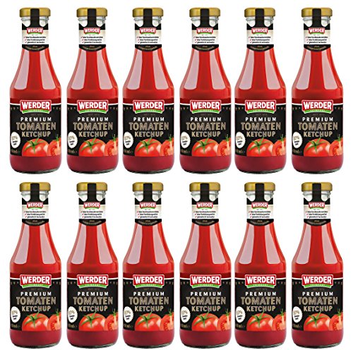 WERDER 12 x Premium Tomaten Ketchup 450 ml von WERDER
