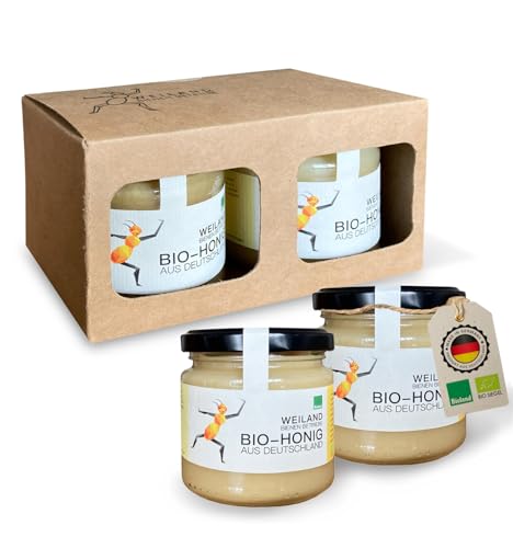 Honig Geschenkset 2 x 250g aus Deutschland, naturbelassener Honig, im Honigglas, Blütenhonig, Geschenkset, Geschenk Set, Probierset aus nachhaltiger Bienenhaltung Honig Geschenkset 2 x 250g aus Deutschland, naturbelassener Honig, im Honigglas, Blütenhonig, Geschenkset, Geschenk Set, Probierset aus nachhaltiger Bienenhaltung von WESMA
