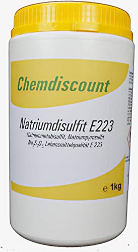1kg Natriumdisulfit (Natriummetabisulfit, Natriumpyrosulfit) in Lebensmittelqualität E 223 von Chemdiscount