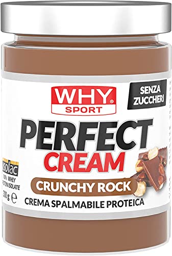 WHY SPORT Crunchy Rock Hazelnut Perfect Cream mit Haselnusskörnern - Proteincreme ohne Zucker. 300g Größe. von WHY SPORT
