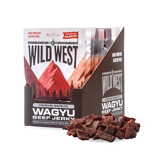 Wild West Wagyu Beef Jerky – 16 x 25g - Trockenfleisch - Protein Snack - High Protein - Low Carb von WILD WEST