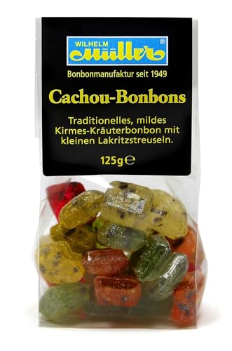 WILHELM Müller Cachou Bonbons - Cachou Bonbons mit Lakritzstreifen - Im praktischen Beutel aus Deutschland - 1250g WILHELM Müller Cachou Bonbons - Cachou Bonbons mit Lakritzstreifen - Im praktischen Beutel aus Deutschland - 1250g von WILHELM Müller