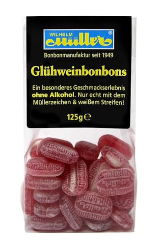 WILHELM Müller Glühwein Bonbons - Bonbons mit Glühwein Geschmack - Im praktischen Beutel aus Deutschland - 1250g WILHELM Müller Glühwein Bonbons - Bonbons mit Glühwein Geschmack - Im praktischen Beutel aus Deutschland - 1250g von WILHELM Müller