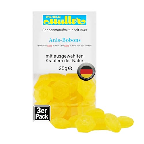 WILHELM Müller Zuckerfreie Zitronen Bonbons - Bonbons mit Zitronengeschmack - Im praktischen Beutel aus Deutschland - 375g WILHELM Müller Zuckerfreie Zitronen Bonbons - Bonbons mit Zitronengeschmack - Im praktischen Beutel aus Deutschland - 375g von WILHELM Müller