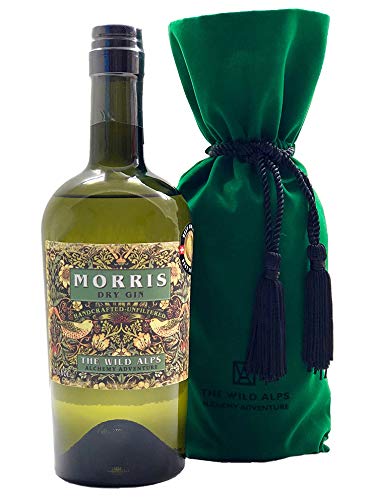 MORRIS DRY GIN (0.7 l) in Samtverpackung/Gift Pack - Alpine London Dry Gin small batch distilled in THE WILD ALPS DISTILLERY von WILLIAM MORRIS by THE WILD ALPS