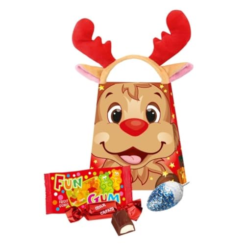 Windel | Rentier-Kreisbeutel, bedruckt mit Weihnachtsschokolade, Milch und Gummibonbons | Geschenkbox mit Pralinen, Milch und Süßigkeiten – 118 Gr Windel | Rentier-Kreisbeutel, bedruckt mit Weihnachtsschokolade, Milch und Gummibonbons | Geschenkbox mit Pralinen, Milch und Süßigkeiten – 118 Gr von WINDEL
