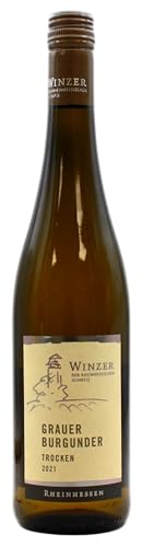 Winzer der Rheinhessischen Schweiz Grauer Burgunder Weißwein trocken 12.5% vol., 6er Pack (6 x 0.75 l) von WINZER DER RHEINHESSISCHEN SCHWEIZ