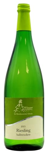 Winzer der Rheinhessischen Schweiz Riesling Weißwein halbtrocken 11% vol., 6er Pack (6 x 1 l) von WINZER DER RHEINHESSISCHEN SCHWEIZ