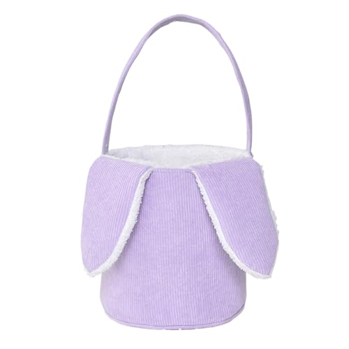 Osterhasen Taschen - Plüsch Osterkorb Mit Ohren,Osterhasen Korb Taschen,Geschenktüten Ostern, Gut Für Ostereiersuche Für Für Junge Mädchen Ostergeschenk(Purple) von WOGXN