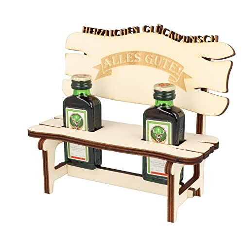 XL Echtholz Schnapsbank mit Gravur Alles Gute|2x Kräuterlikör 2cl mit Holzbank|Hochzeitsgeschenk Brautpaar|Trinkspruch|Schnapsbrett|Geschenke Paare|Schnaps Geschenk für Pärchen|Geburtstag|Jubiläum XL Echtholz Schnapsbank mit Gravur Alles Gute|2x Kräuterlikör 2cl mit Holzbank|Hochzeitsgeschenk Brautpaar|Trinkspruch|Schnapsbrett|Geschenke Paare|Schnaps Geschenk für Pärchen|Geburtstag|Jubiläum von WORTGEFECHTE