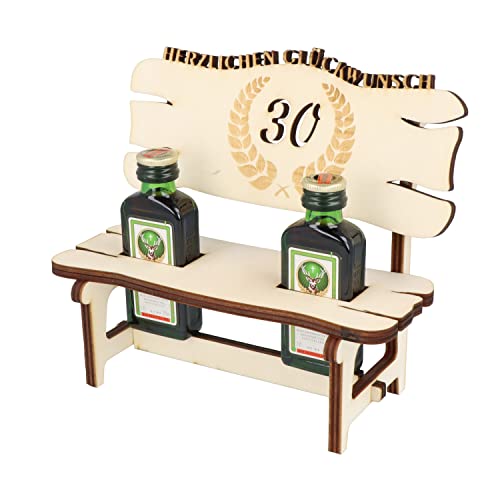 XL Echtholz Schnapsbank mit Gravur Jahreszahl 30|2x Kräuterlikör 2cl mit Holzbank|Hochzeitsgeschenk Brautpaar|Trinkspruch|Schnapsbrett|Geschenke Paare|Schnaps Geschenk für Pärchen|Geburtstag|Jubiläum XL Echtholz Schnapsbank mit Gravur Jahreszahl 30|2x Kräuterlikör 2cl mit Holzbank|Hochzeitsgeschenk Brautpaar|Trinkspruch|Schnapsbrett|Geschenke Paare|Schnaps Geschenk für Pärchen|Geburtstag|Jubiläum von WORTGEFECHTE