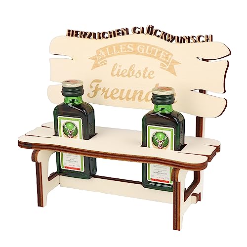 XL Echtholz Schnapsbank mit Gravur Liebste Freundin|2x Kräuterlikör 2cl mit Holzbank|Vatertagsgeschenk|Trinkspruch|Schnapsbrett|Geschenke Paare|Schnaps Geschenk für Papa|Geburtstag|Jubiläum XL Echtholz Schnapsbank mit Gravur Liebste Freundin|2x Kräuterlikör 2cl mit Holzbank|Vatertagsgeschenk|Trinkspruch|Schnapsbrett|Geschenke Paare|Schnaps Geschenk für Papa|Geburtstag|Jubiläum von WORTGEFECHTE