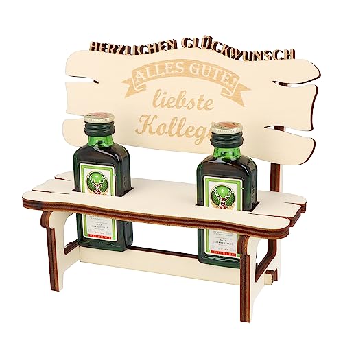 XL Echtholz Schnapsbank mit Gravur Liebste Kollegin|2x Kräuterlikör 2cl mit Holzbank|Vatertagsgeschenk|Trinkspruch|Schnapsbrett|Geschenke Paare|Schnaps Geschenk für Papa|Geburtstag|Jubiläum XL Echtholz Schnapsbank mit Gravur Liebste Kollegin|2x Kräuterlikör 2cl mit Holzbank|Vatertagsgeschenk|Trinkspruch|Schnapsbrett|Geschenke Paare|Schnaps Geschenk für Papa|Geburtstag|Jubiläum von WORTGEFECHTE