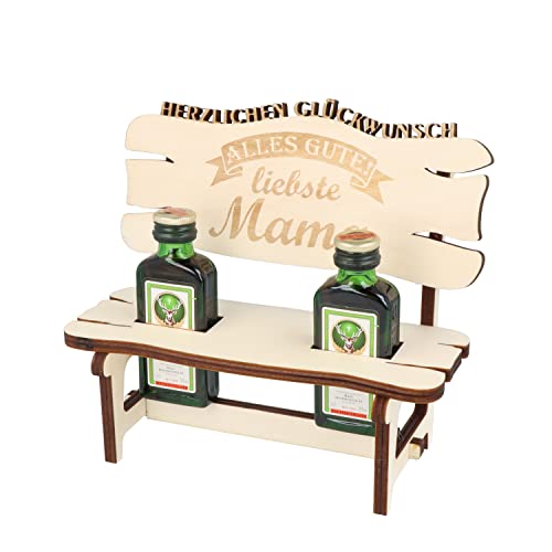 XL Echtholz Schnapsbank mit Gravur Mama|2x Kräuterlikör 2cl mit Holzbank|Muttertag|Trinkspruch|Schnapsbrett|Geschenke Paare|Schnaps Geschenk für Mama|Geburtstag|Jubiläum XL Echtholz Schnapsbank mit Gravur Mama|2x Kräuterlikör 2cl mit Holzbank|Muttertag|Trinkspruch|Schnapsbrett|Geschenke Paare|Schnaps Geschenk für Mama|Geburtstag|Jubiläum von WORTGEFECHTE