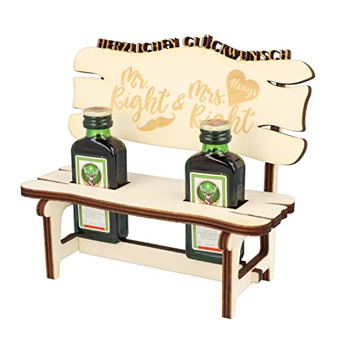 XL Echtholz Schnapsbank mit Gravur Mr.&Mrs|2x Kräuterlikör 2cl mit Holzbank|Hochzeitsgeschenk Brautpaar|Trinkspruch|Schnapsbrett|Geschenke Paare|Schnaps Geschenk für Pärchen|Geburtstag|Jubiläum XL Echtholz Schnapsbank mit Gravur Mr.&Mrs|2x Kräuterlikör 2cl mit Holzbank|Hochzeitsgeschenk Brautpaar|Trinkspruch|Schnapsbrett|Geschenke Paare|Schnaps Geschenk für Pärchen|Geburtstag|Jubiläum von WORTGEFECHTE