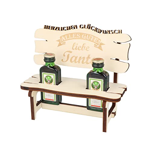 XL Echtholz Schnapsbank mit Gravur Tante|2x Kräuterlikör 2cl mit Holzbank|Geschenk für Tante|Trinkspruch|Schnapsbrett|Geschenke Paare|Schnaps Geschenk für Pärchen|Geburtstag|Jubiläum XL Echtholz Schnapsbank mit Gravur Tante|2x Kräuterlikör 2cl mit Holzbank|Geschenk für Tante|Trinkspruch|Schnapsbrett|Geschenke Paare|Schnaps Geschenk für Pärchen|Geburtstag|Jubiläum von WORTGEFECHTE