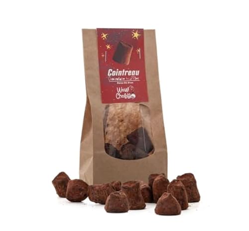WOW Chocolao! - Kakobestäubte Schokoladentrüffel - 130g (1 x 130g - 14 trüffel) - Schokoladentrüffel (Cointreau) von WOW Chocolao!
