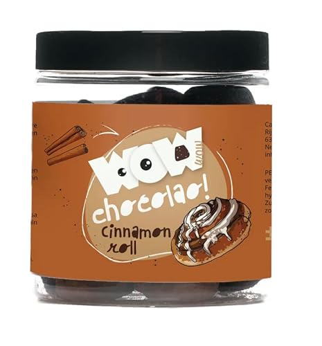 WOW Chocolao! - Schokoladentrüffel mit Kakaobestäubung - Glas 130 g (Cinnamon Roll) von WOW Chocolao!