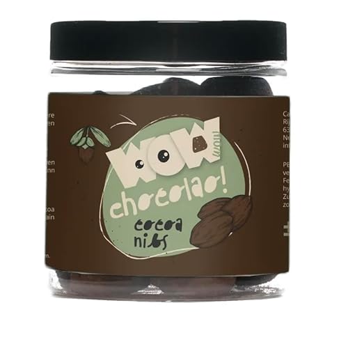WOW Chocolao! - Schokoladentrüffel mit Kakaobestäubung - Glas 130 g (Cocoa Nibs) von WOW Chocolao!