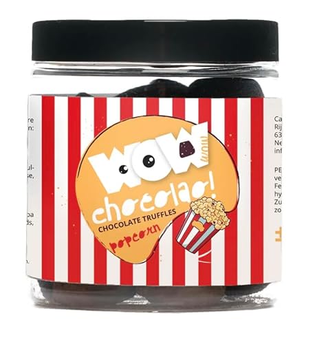 WOW Chocolao! - Schokoladentrüffel mit Kakaobestäubung - Glas 130 g (Popcorn) von WOW Chocolao!