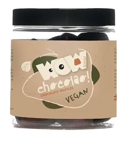 WOW Chocolao! - Schokoladentrüffel mit Kakaobestäubung - Glas 130 g (Vegan) von WOW Chocolao!