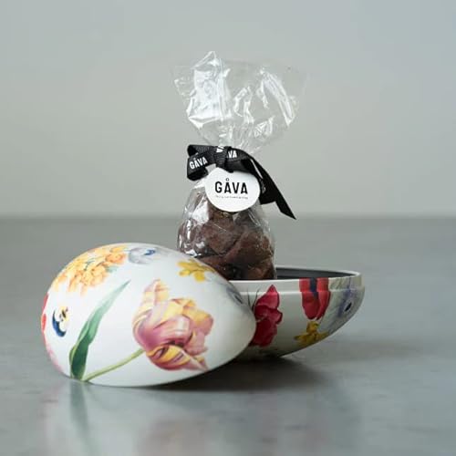 WOW Chocolao! x Gåva Gifting - Schwedisches wiederverwendbares Osterei - Mit 92 g Schokoladentrüffeln (Blomster) von WOW Chocolao!
