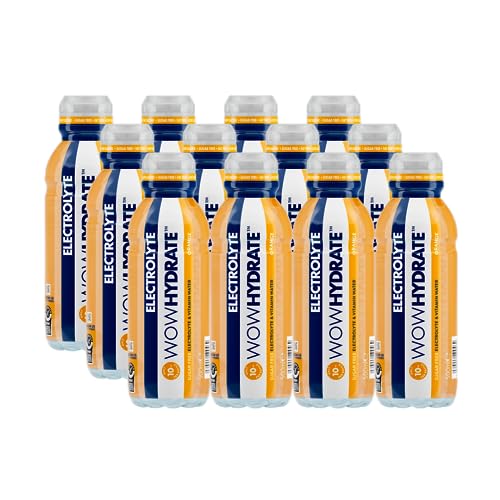 WOW HYDRATE Wow Hydrat Elektrolyt Orange | 3 Essentielle Elektrolyte | Zuckerfrei | Fettfrei | Packung mit 12 Stück von WOW HYDRATE