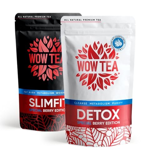WOW TEA 2-Schritt 42-Tage Biofit Berry: Detox & SlimFit Tee für Körperreinigung & Gewichtsmanagement von WOW TEA
