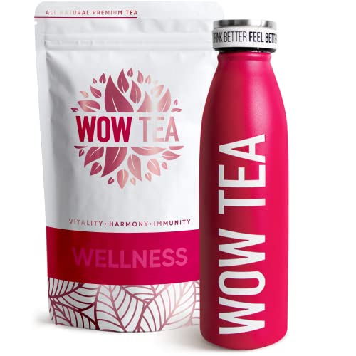 WOW TEA - Kräutertee zum Abnehmen | Entgiftungstee - Körperreinigung & Beseitigung des Blähbauchs | Wellness Ayurveda Tee + Teethermoskanne mit Infusor - 150 gr + 500 ml | 100% natürlich | Made in EU WOW TEA - Kräutertee zum Abnehmen | Entgiftungstee - Körperreinigung & Beseitigung des Blähbauchs | Wellness Ayurveda Tee + Teethermoskanne mit Infusor - 150 gr + 500 ml | 100% natürlich | Made in EU von WOW TEA