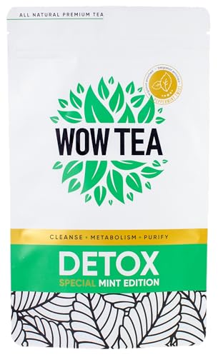 WOW TEA Minz-Detox-Tee, Tiefenreinigung des Körpers mit Pfefferminze und Bergamotte, 21-Tage-Programm, Schlankheits- und Antioxidantien-Formel, 150g WOW TEA Minz-Detox-Tee, Tiefenreinigung des Körpers mit Pfefferminze und Bergamotte, 21-Tage-Programm, Schlankheits- und Antioxidantien-Formel, 150g von WOW TEA