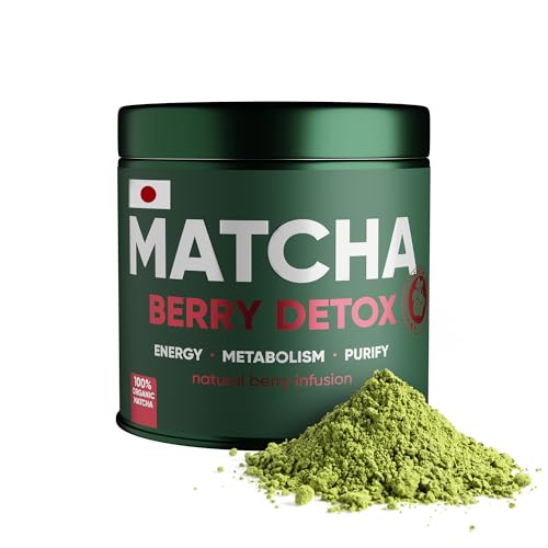 Matcha Tee Detox - Beeren Geschmack - Premium Japanischer Organischer - Single Source - 100% Natürlich | WOW TEA von WOW TEA
