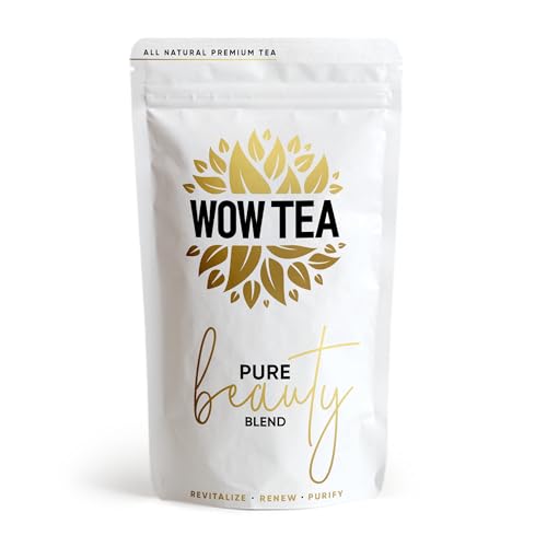 WOW TEA: Reiner Schönheitstee | Premium Bio-Weißtee Blend mit Jasmin & Rosenblüten | Natürliche Hautpflege & Entgiftung | 150g von WOW TEA