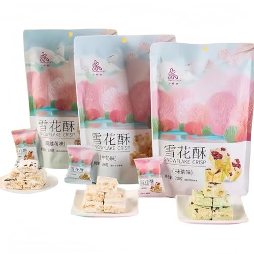 Schneeflocken-Snacks Cranberry-Süßigkeiten Matcha-Milch-aromatisierte Lebensmittelkuchen von WSYLS