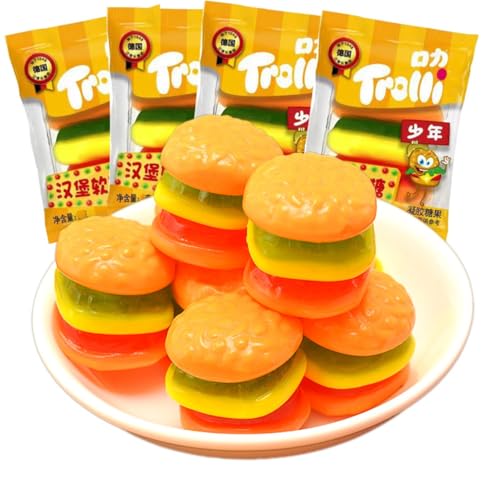 WSYLS -Burger Gummibärchen Kreative Formen,candy,weiche Fruchtgummis - Kinderfest-Süßigkeiten, lustige Studentensnacks,chinesische süßigkeiten ,9 g/Packung * 4 Packungen WSYLS -Burger Gummibärchen Kreative Formen,candy,weiche Fruchtgummis - Kinderfest-Süßigkeiten, lustige Studentensnacks,chinesische süßigkeiten ,9 g/Packung * 4 Packungen von WSYLS