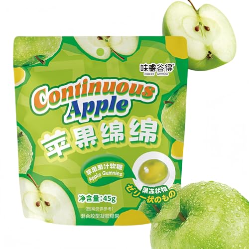 WSYLS | Chinesische Asiatische Süßigkeiten |Crystal Pfirsich Candy Mango-Geschmack | Großpackungen | Wachsbonbons | Essbare Kristalle | Fruchtbonbons 52 G (Apfel) von WSYLS