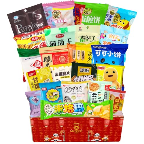 WSYLS-Chinesische Snackbox – 25Tasche Chinesische Snacks Im Set | Authentische Leckereien Aus China | Ideal Für Snack-Liebhaber von WSYLS