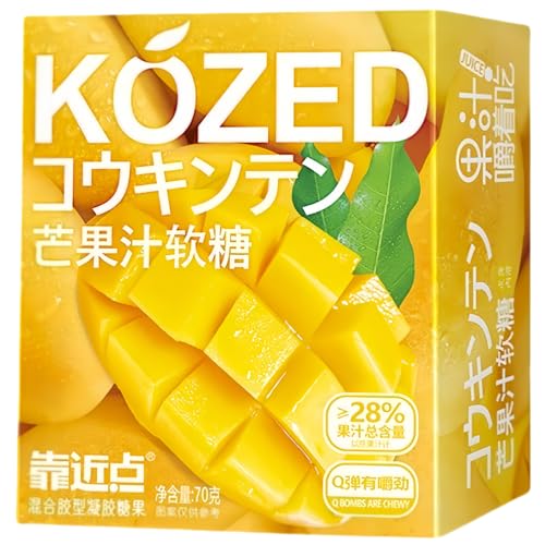 WSYLS – Fruchtige Gummibonbons | Chinesische Süßigkeiten | saure bonbons| Asiatische Süßigkeiten | Gummibonbons | Bonbons | 68 g * 1 Schachtel (Mango) von WSYLS
