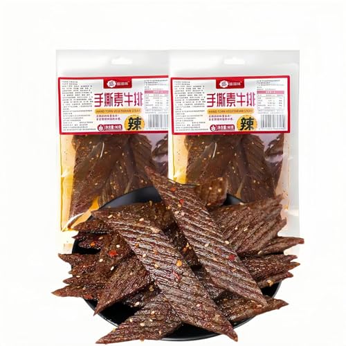 WSYLS-Latiao Scharfe Gluten-Snacks (90 G/Packung * 2 Packungen) – Vegan – Asiatische Streetstyle-Snacks (Party/Büro/Filmabend) – Nostalgische Chinesische Snacks (Scharfe Chips) von WSYLS