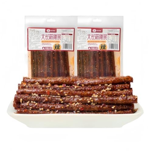WSYLS-Latiao Scharfe Gluten-Snacks (90 G/Packung * 2 Packungen) – Vegan – Asiatische Streetstyle-Snacks (Party/Büro/Filmabend) – Nostalgische Chinesische Snacks (Scharfer Stick) von WSYLS