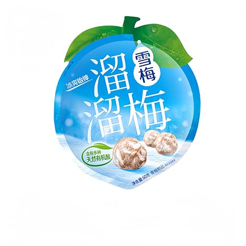 WSYLS-Schneepflaumen kandierte Früchte 60 g/Beutel | süß-saure Knusper-Snacks | ein Muss für Freizeit, Büro und Theater | ein unverzichtbarer chinesischer Snack für Chinesen von WSYLS