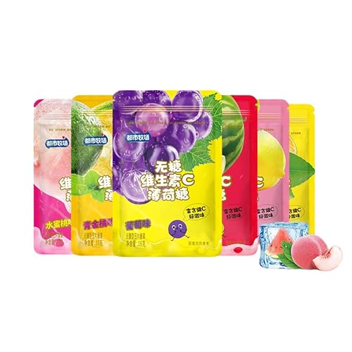 WSYLS -Zuckerfreie Minzbonbons mit Vitamin C, 16 g/Packung * 6 Packungen Candy, erfrischender Büro-Snack WSYLS -Zuckerfreie Minzbonbons mit Vitamin C, 16 g/Packung * 6 Packungen Candy, erfrischender Büro-Snack von WSYLS