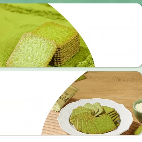 WSYLS-knusprige Matcha-Kekse,Chinesische Matcha-Kekse (180 g/Karton), geeignet als Geschenk, Weihnachtsdessert oder Snack - knusprig und leicht süß von WSYLS