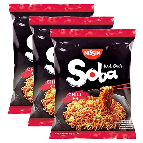 Nissin Soba Gebratene Instant-Nudeln, Yakisoba, 109 g, 9 Portionen, Chili Nissin Soba Gebratene Instant-Nudeln, Yakisoba, 109 g, 9 Portionen, Chili von WaNaHong