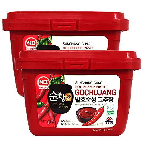 SAJO HAEPYO Korean Hot Pepper Chili Paste HALAL Gochujang 500g (2 Stück) von WaNaHong