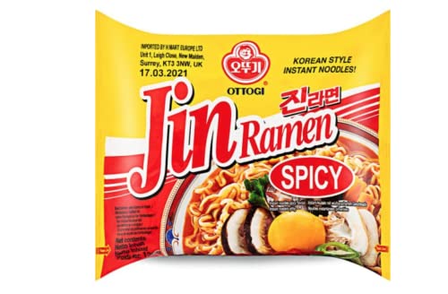 WaNaHong Ottogi Jin Ramen Würziger Geschmack, 120 g, 20 Stück von WaNaHong