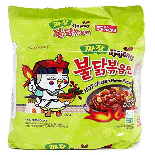 WaNaHong Samyang Hot Chicken Jjajang Black Bean Sauce Ramen Nudeln (40 Stück) von WaNaHong