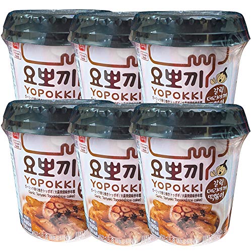 Yopokki Instant-Reiskuchenbecher (Knoblauch Teriyaki), 6 Stück von WaNaHong