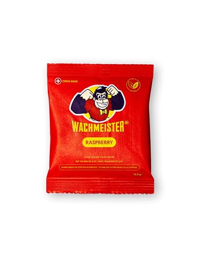 Wachmeister - Wachmacher - Raspberry/13x15 Stück - steigert Fokus und Konzentration - dein Energie Booster durch Koffein Bonbons für unterwegs von Wachmeister