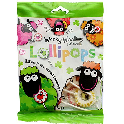 Wacky Woollies 12 Stück Lutscher mit verschiedenem Fruchtgeschmack von Wacky Woollies